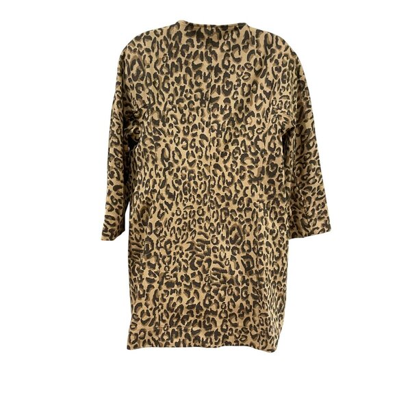 NWT Cabi By Carol Anderson Leopard Print 3/4 Sleeve Jacket M Cotton Blend Womens - Picture 10 of 11